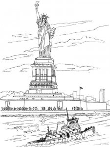 Statue of Liberty coloring page 2 - Free printable