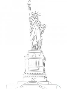 Statue of Liberty coloring page 21 - Free printable
