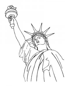 Statue of Liberty coloring page 22 - Free printable