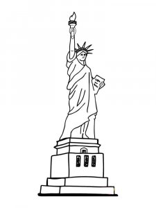Statue of Liberty coloring page 3 - Free printable
