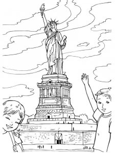 Statue of Liberty coloring page 5 - Free printable