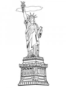 Statue of Liberty coloring page 6 - Free printable