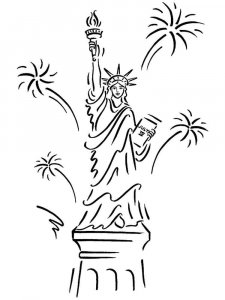 Statue of Liberty coloring page 8 - Free printable