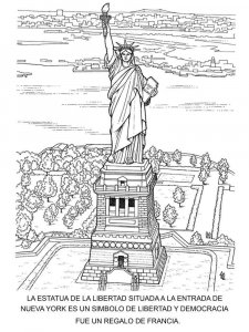 Statue of Liberty coloring page 9 - Free printable