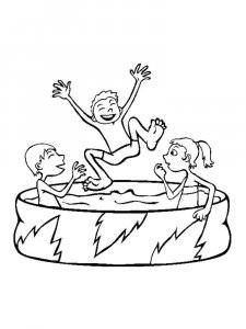 Swimming Pool coloring page 11 - Free printable