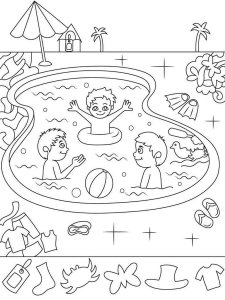 Swimming Pool coloring page 24 - Free printable