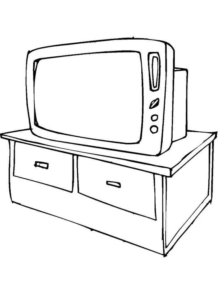 TV coloring pages. Free Printable TV coloring pages.