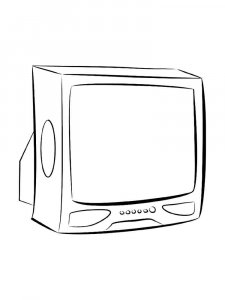 TV coloring page 2 - Free printable