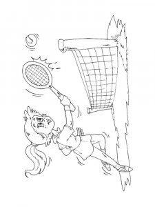 Tennis coloring page 1 - Free printable