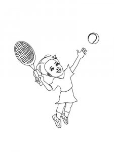 Tennis coloring page 14 - Free printable