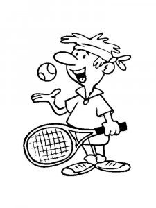 Tennis coloring page 16 - Free printable