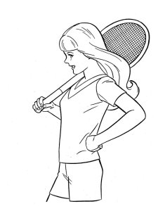 Tennis coloring page 26 - Free printable