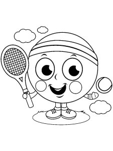 Tennis coloring page 31 - Free printable