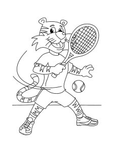 Tennis coloring page 32 - Free printable