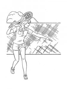 Tennis coloring page 7 - Free printable