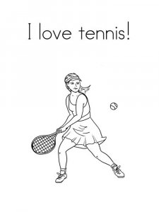 Tennis coloring page 8 - Free printable