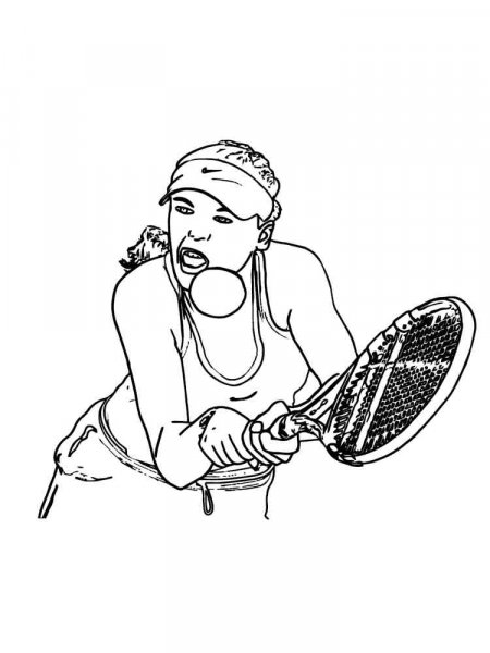 Tennis coloring pages