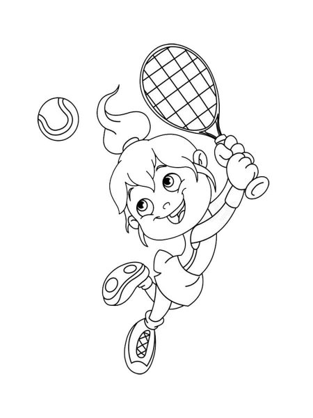Tennis coloring pages
