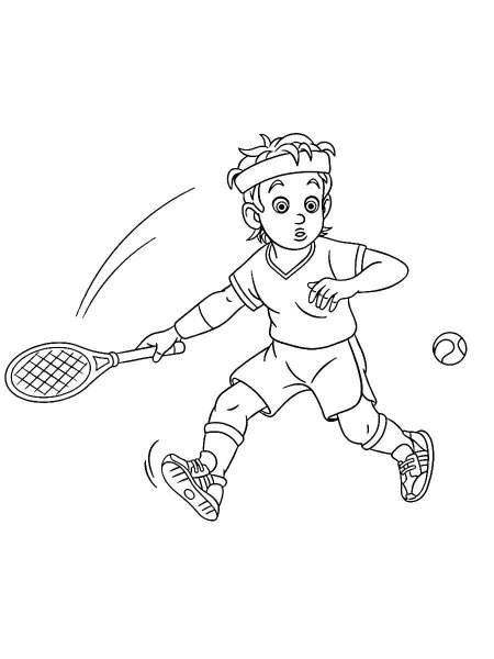 Tennis coloring pages
