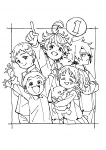 The Promised Neverland coloring page 6 - Free printable