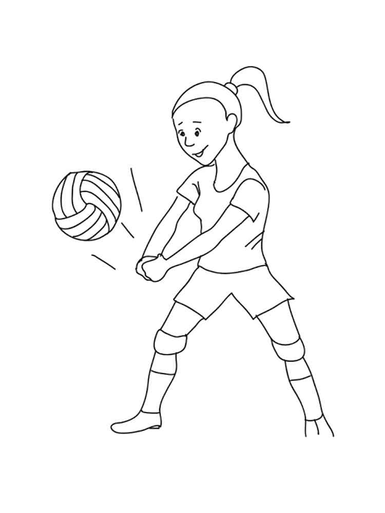 Volleyball coloring pages