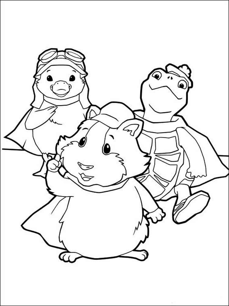wonder pets coloring pages for children