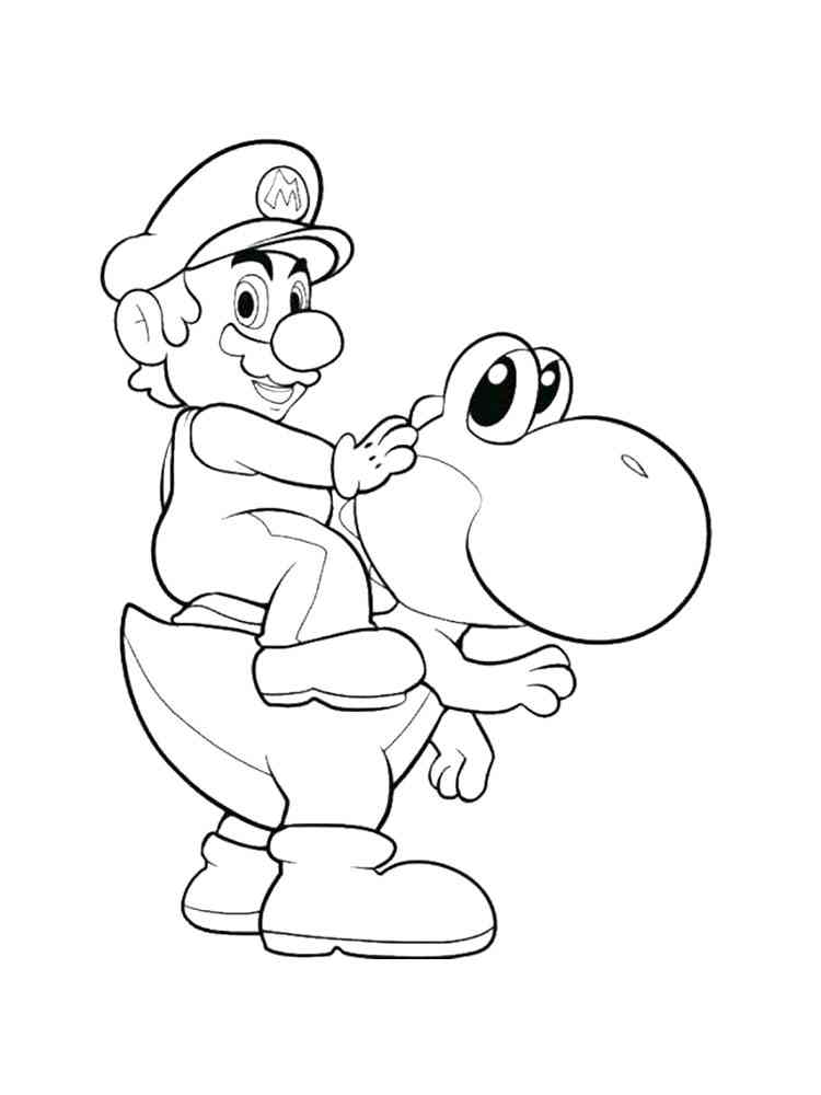 Yoshi Coloring Pages Free Printable Yoshi Coloring Pages