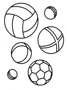Ball coloring page 1 - Free printable