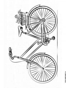 Bicycle coloring page 4 - Free printable