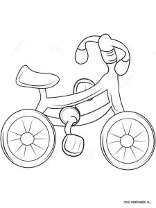 Bicycle coloring page 7 - Free printable