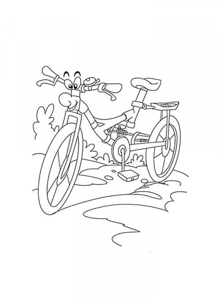 Bicycle coloring pages