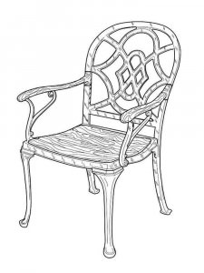 Chair coloring page 2 - Free printable
