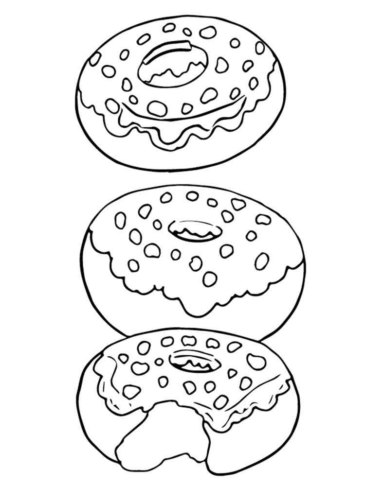 Donut Coloring Pages Free Printable Donut Coloring Pages 