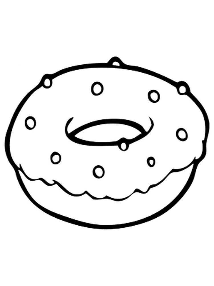 Donut Coloring Page Printable