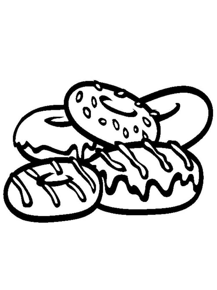 Donut coloring pages