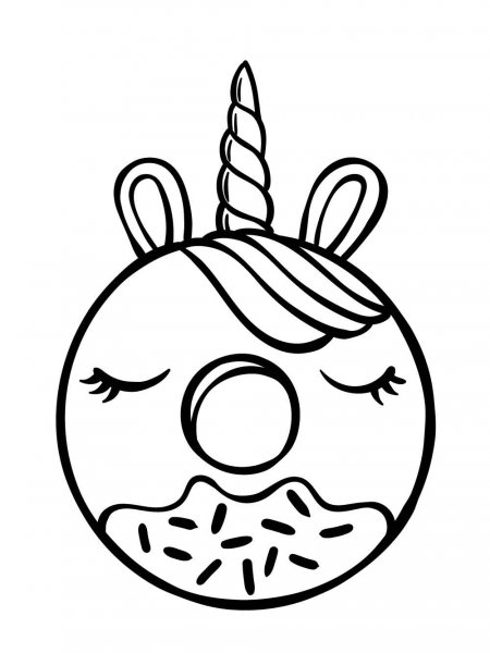 Donut coloring pages