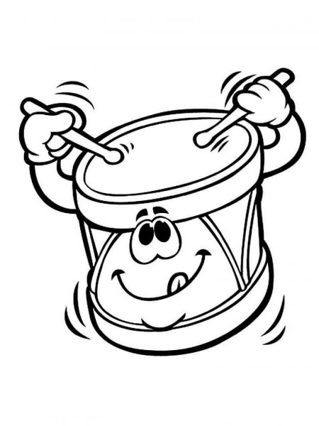 Drum coloring pages