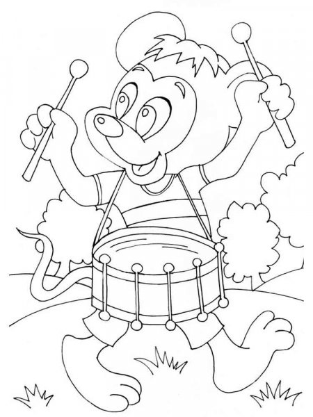Drum coloring pages