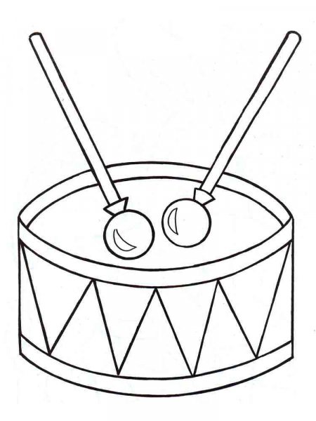 Drum coloring pages