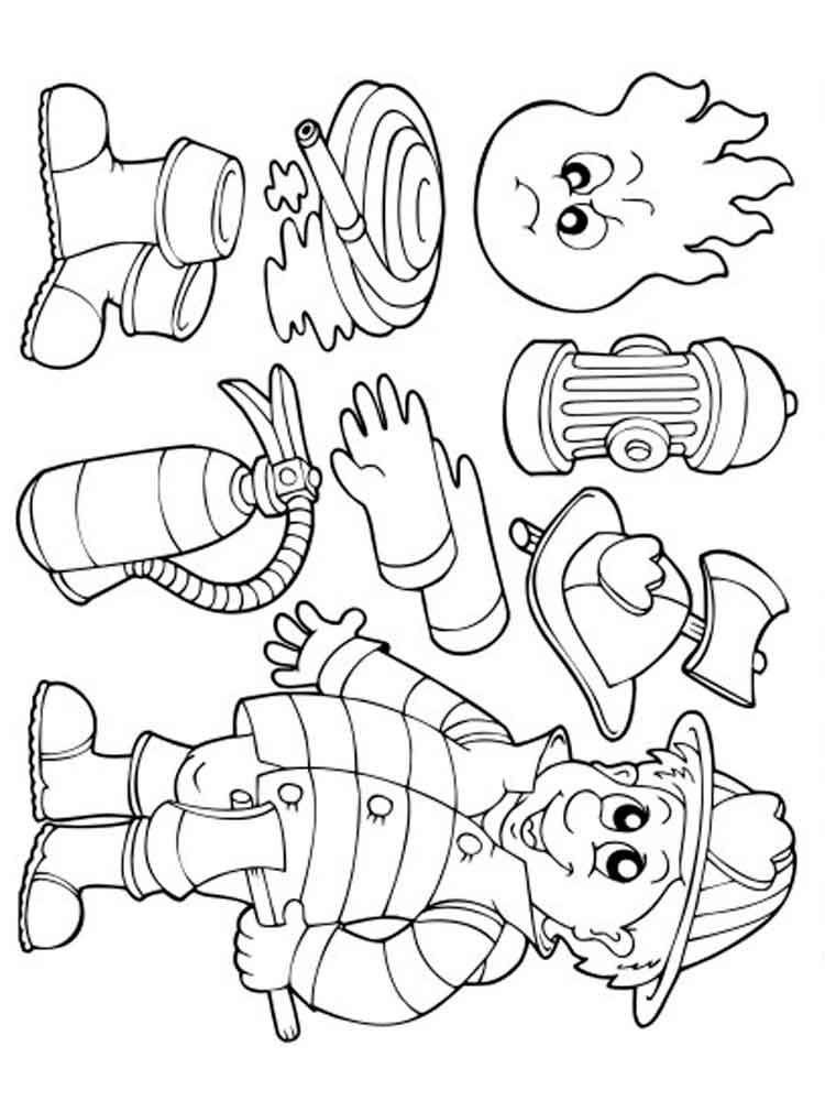 Firefighter coloring pages