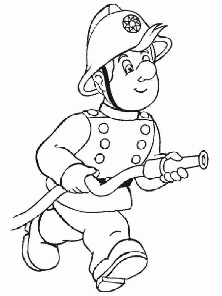 Printable Firefighter Coloring Pages