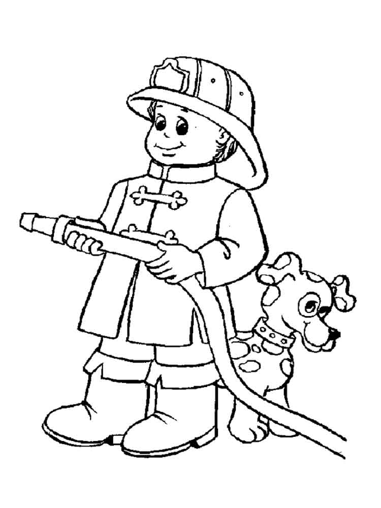 Female Firefighter Pages Coloring Pages