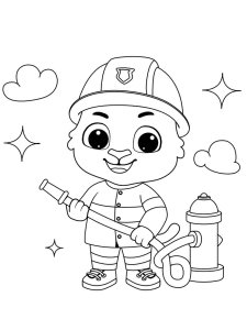Firefighter coloring page 12 - Free printable