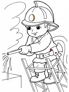 Firefighter coloring page 13 - Free printable
