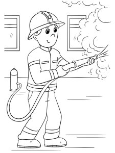 Firefighter coloring page 16 - Free printable