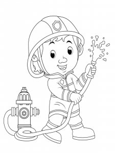 Firefighter coloring page 20 - Free printable