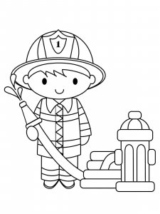 Firefighter coloring page 25 - Free printable