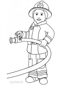 Firefighter coloring page 3 - Free printable