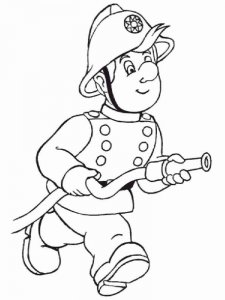 Firefighter coloring page 4 - Free printable