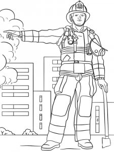 Firefighter coloring page 5 - Free printable